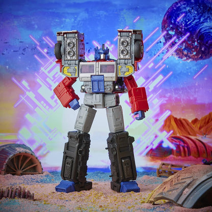 Transformers Toys Generations Legacy Series Leader G2 Universe Laser Optimus Prime Action Figure - Crianças a partir dos 8 anos