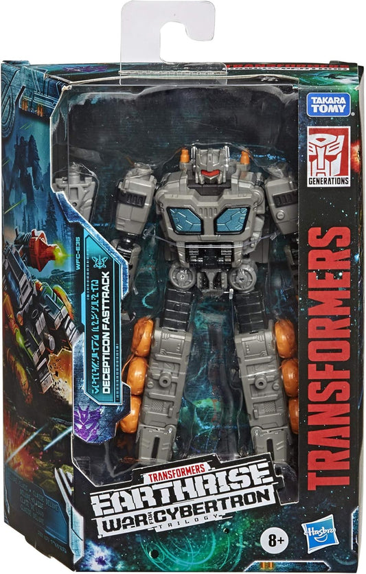 Transformers Generations War for Cybertron: Earthrise Deluxe WFC-E35 Decepticon Fasttrack Modulator - Figura para crianças a partir dos 8 anos, 14 cm (5,5 polegadas)