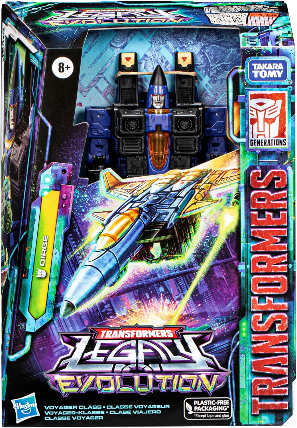Figura de ação Transformers Legacy Evolution Voyager Dirge de 18 cm