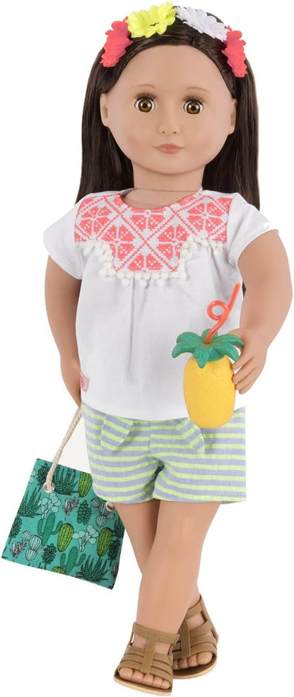 Conjunto de roupa de boneca Our Generation BD30294Z Fashion Fiesta Deluxe para bonecas de 45 cm