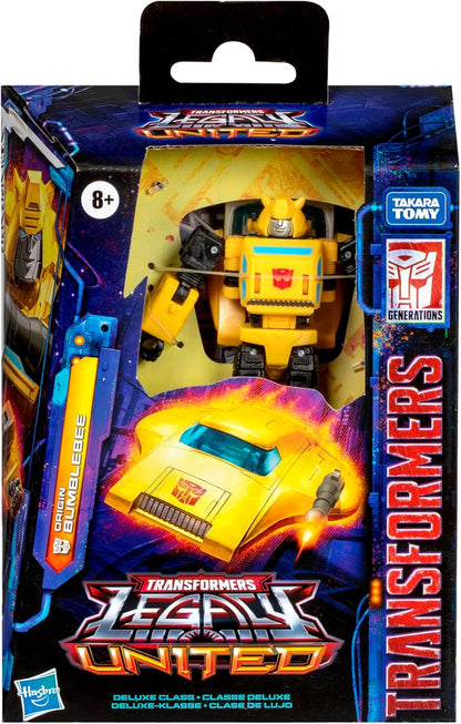 Figura de ação Transformers Legacy Deluxe Class Origin Bumblebee