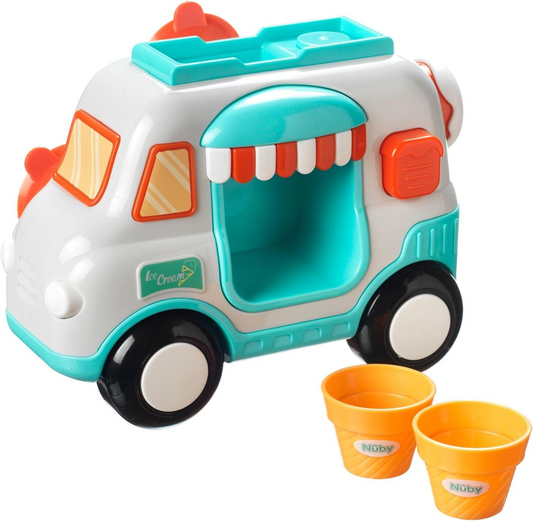 Máquina de bolhas de brinquedo para banho Nuby Geladaria - Ventosas | Inclui 2 cones | Jogo interativo | Adequado a partir dos 3 anosNuby Ice Cream Shop Bubble Machine Bath Toy - Ventosas | Inclui 2 cones |  Adequado a partir dos 3 anos