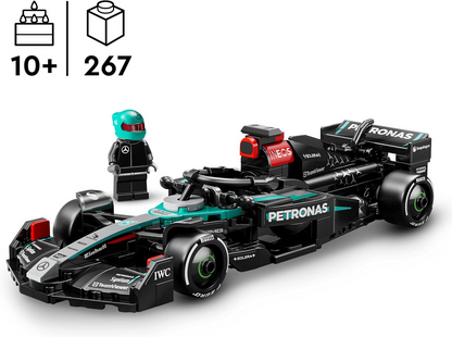 LEGO Speed Champions Mercedes-AMG F1 W15 Race Car Toy com uma minifigura colecionável de piloto de Fórmula 1 - Kits de modelos para meninos e meninas de 10 anos ou fãs adultos de automobilismo 77244