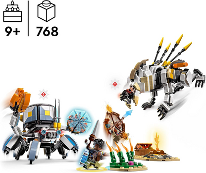 LEGO Horizon Adventures Aloy e Varl vs. Shell-Walker e Sawtooth Building Toy Set com Machine Monsters e Minifigures, Presente criativo para rapazes, raparigas e jogadores a partir dos 9 anos 77037