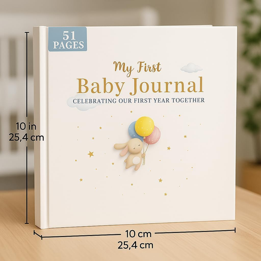Livro de Memórias para Bebés Tiny Trees® - Diário do Meu Primeiro Ano - 51 Páginas - Presente para o Chá de Bebé - Diário para Grávidas, Pais e Famílias | Marcos e Celebrações Mensais