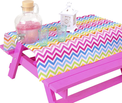 Acessórios para bonecas Our Generation - Conjunto de mesa de piquenique - para bonecas de 46 cm - para idades de 3, 4 anos ou mais
