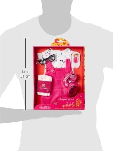 A Nossa Geração Um Toque de Diversão – Macacão de Artista com Design de Salpicos de Tinta para Bonecas de 18 Polegadas – Conjunto de 5 Peças