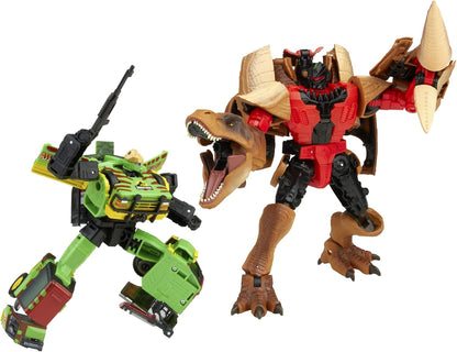Transformers Generations Collaborative: Jurassic Park Mash-Up Tyrannocon Rex e Autobot JP93. Para maiores de 8 anos.