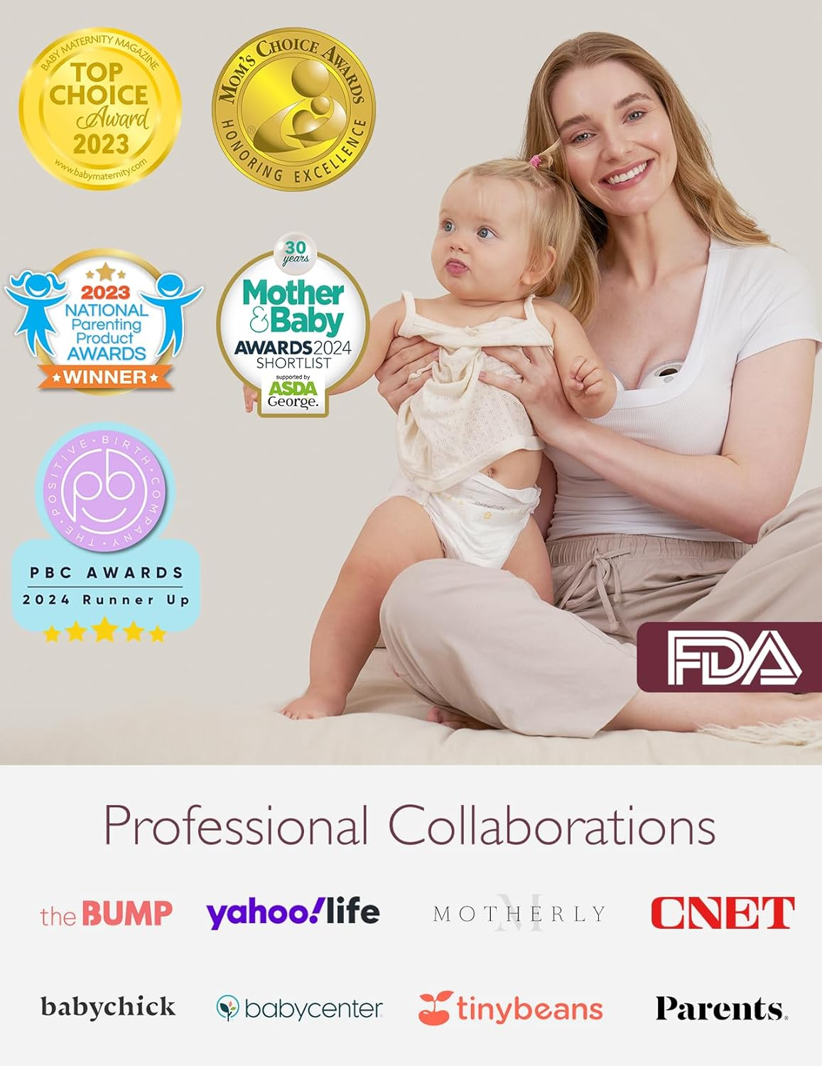 Bomba tira-leite Momcozy M5 Hands Free - 24 mm (2, azul royal)