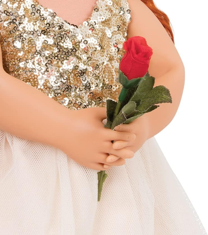 Fato de abertura da nossa geração – Fato de bailarina de luxo com fita para a cabeça e coroa para bonecas de 45 cm – Conjunto de 7 peças de roupa e acessórios de ballet