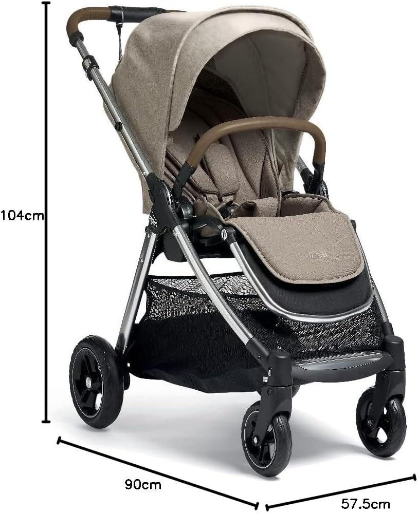 Carrinho de bebé Mamas & Papas Flip XT3, carrinho de bebé, dobrável com uma mão, capuz grande, 11,3 kg, bolacha