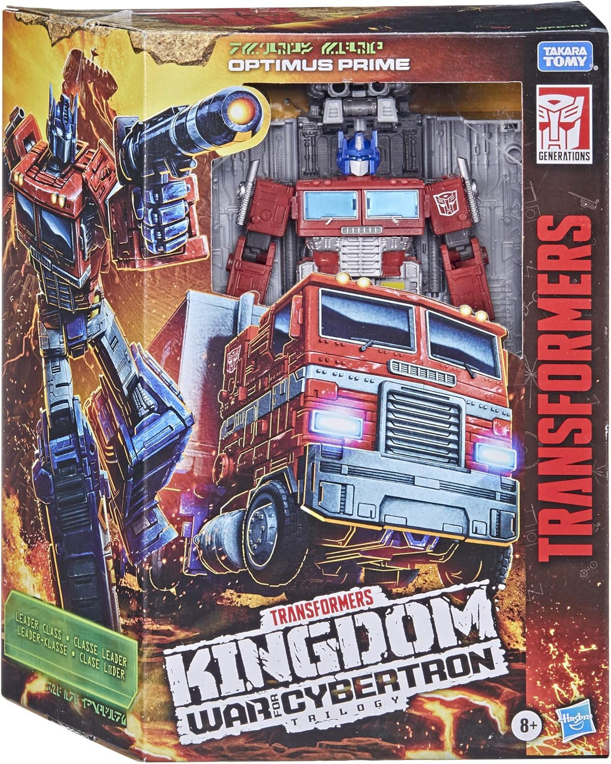 Transformers Toys Generations War for Cybertron: Kingdom Leader WFC-K11 Optimus Prime Action Figure - Kids Ages 8 and Up, 7-inch