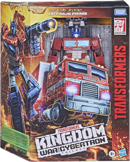 Transformers Toys Generations War for Cybertron: Kingdom Leader WFC-K11 Optimus Prime Action Figure - Kids Ages 8 and Up, 7-inch