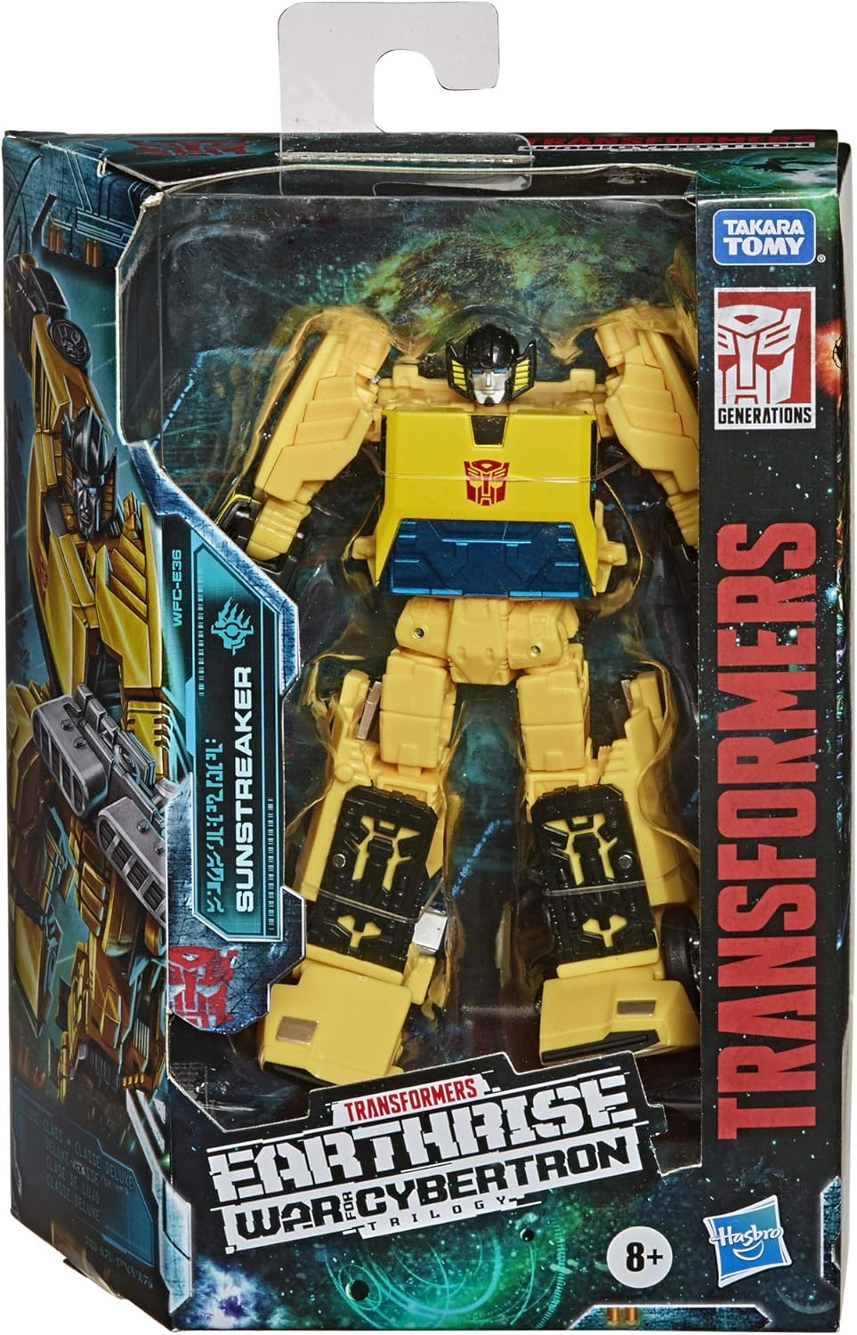 Transformers Generations War for Cybertron: Earthrise Deluxe WFC-E36 Sunstreaker - Figura de Acção - Para Crianças a partir dos 8 Anos, 14 cm