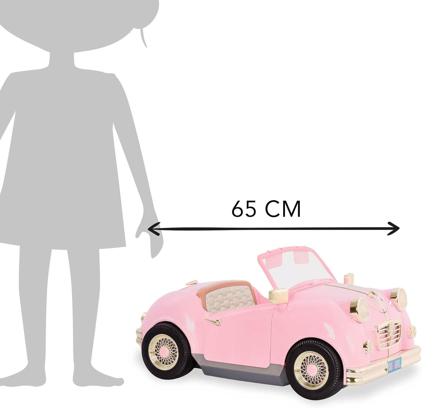 Our Generation Rosa no Banco do Condutor Retro Cruiser – Acessório para Carro de Brinquedo para Bonecas de 18 Polegadas – Carro de Brinquedo Descapotável