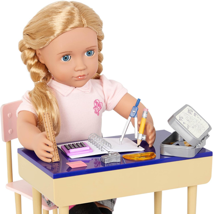 O nosso conjunto de matemática Generation – materiais escolares de geometria e matemática para bonecas de 45 cm – conjunto de 11 acessórios de matemática