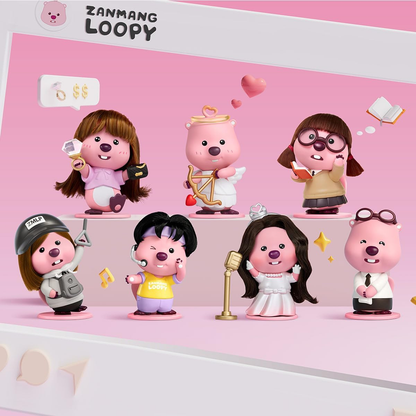 POP MART ZANMANG LOOPY's Moments Series Figuras Conjunto Completo Design Premium Presentes para Mulheres Fãs-Favorito Colecionável Chic Art Toy Figura de Ação