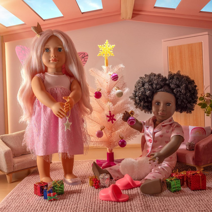 A nossa geração Twinkle Doll - Boneca Fada dos Dentes de 45 cm com asas e varinha - Inclui 12 peças de roupa e conjunto de acessórios