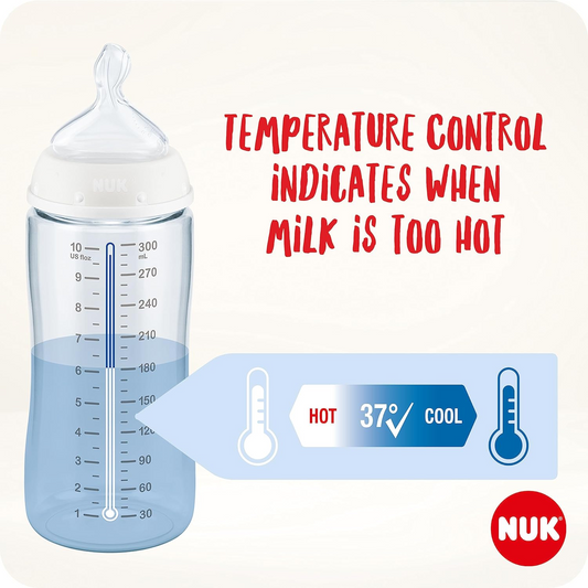 Conjunto de alimentação completo NUK First Choice+ | Esterilizador Vario Express, 4 biberões, aquecedor de biberões, escova de biberões e muito mais | Corações (Neutro) | 9 Contagem
