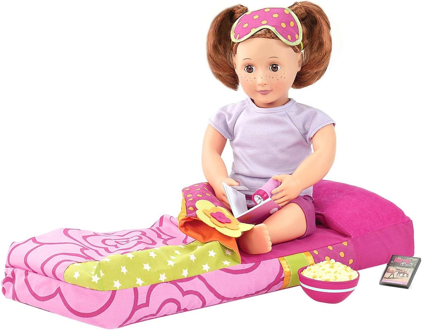 Conjunto de saco-cama insuflável Be Me da Our Generation R.S.V