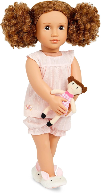 Our Generation - Conjunto de pijama retro Pijamarama para bonecas de 45 cm - Conjunto de pijama elegante de 4 peças para bonecas e acessórios