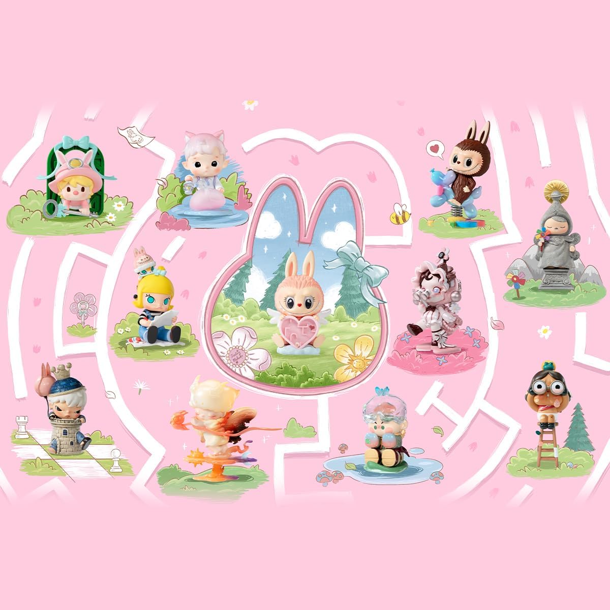 POP MART FINDING MOKOKO 2個セット POP MART Finding MOKOKO Series Figuras 1 Caixa Design Premium Presente