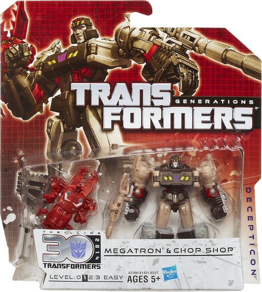 Figuras Transformers Generations Legends Class Megatron e Chop Shop