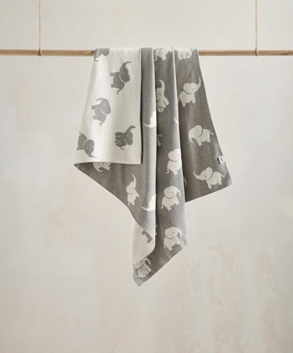 Mamas & Papas Bem-vindos ao Mundo Manta de Tricô, Elefante