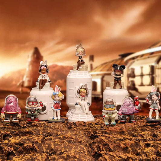 Conjunto de capas de espaço Coolabo da POP Mart (9 caixas) Caixa de brinquedo exclusiva para bonecos de ação, brinquedo de arte colecionável popular, figura fofa, presente criativo para festa de aniversário de Natal