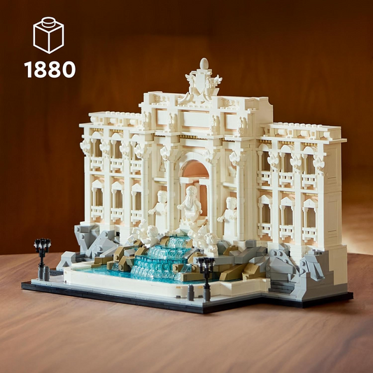 LEGO Architecture Fonte de Trevi - Kit de modelo de monumento barroco com fachada do Palazzo Poli e esculturas de minifiguras - Conjunto de decoração para casa ou escritório DIY para adultos - Presente para homens e mulheres amantes da história - 21062