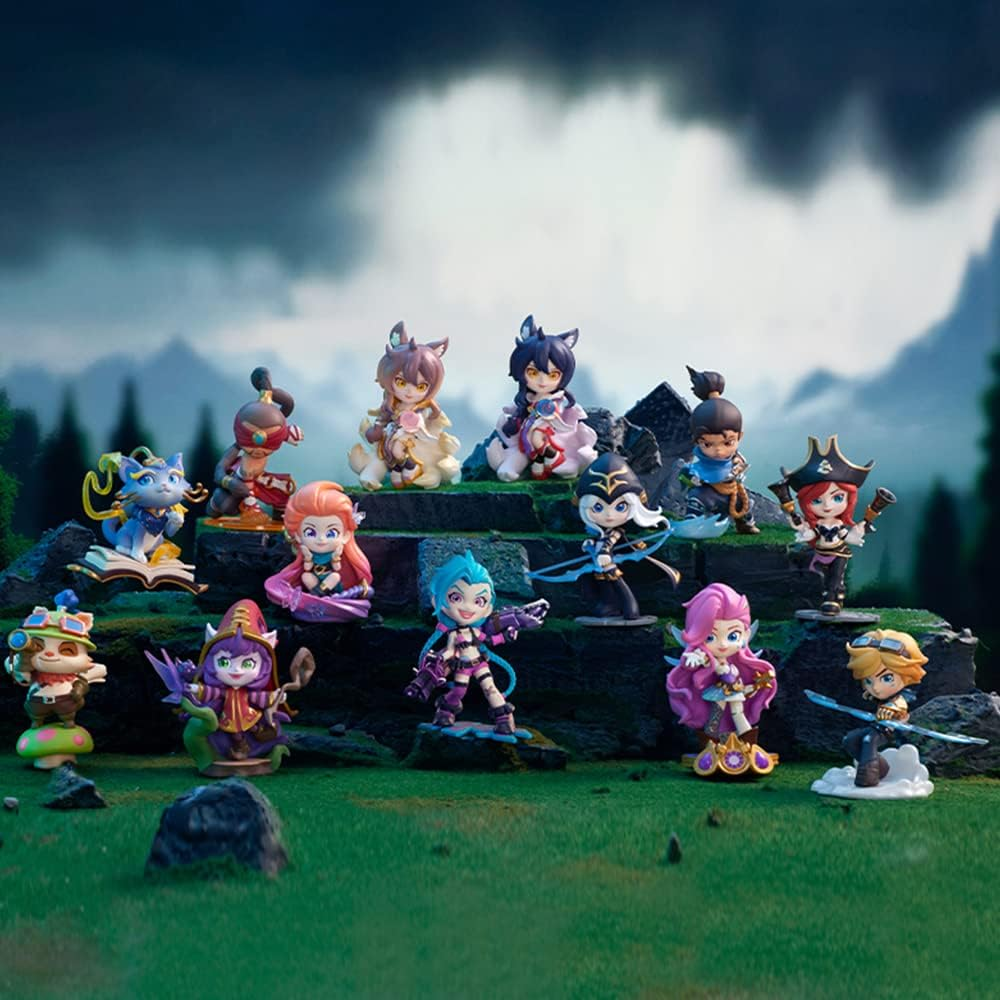 POP MART League of Legends Series 12Box 2,5 polegadas Articulado Personagem Design Premium presentes para mulheres Brinquedo Colecionável Favorito dos Fãs Figura de Ação de Brinquedo