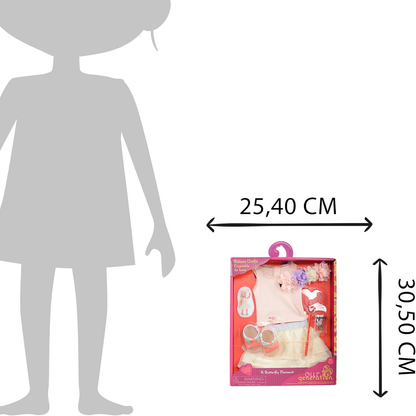 Roupa para bonecas Our Generation - Um momento borboleta - para bonecas de 46 cm - para idades dos 3, 4 anos ou mais