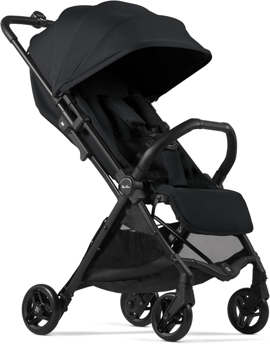 Silver Cross - Jet 5 Compact Carrinho de passeio com bolsa para os pés - Carrinho de viagem - Carrinho de passeio/sistema de viagem dobrável e leve - Tamanho de cabine - Compatível com cadeira auto - Recém-nascido a 4 anos - Espaço