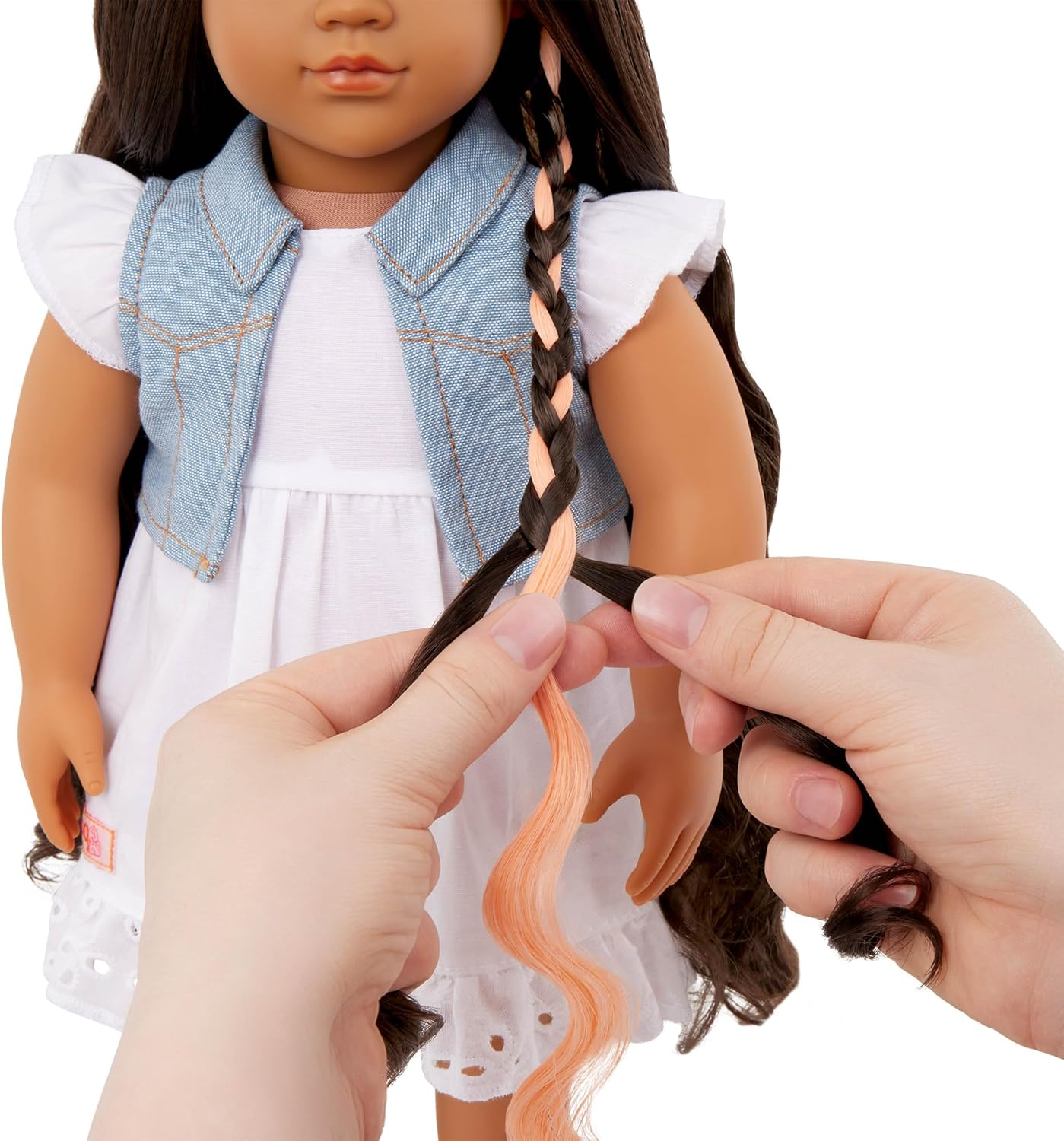 A Nossa Geração Perla From Hair to There Styling Doll - Boneca de Cabelo Crescente de 18 Polegadas com Trança Extensível, Boneca de Moda para Meninas, Cabelo Longo e Modelável, Inclui Guia de Estilo, Idades 3+
