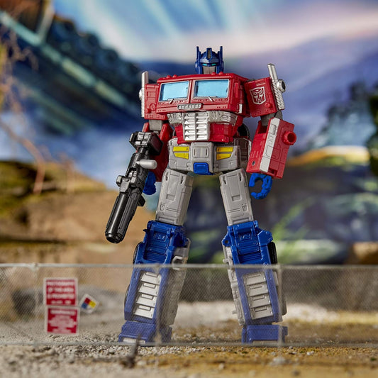 Transformers Generations War for Cybertron: Earthrise Leader WFC-E11 Optimus Prime - Figura de Acção - Para Crianças a partir dos 8 Anos, 17,5 cm