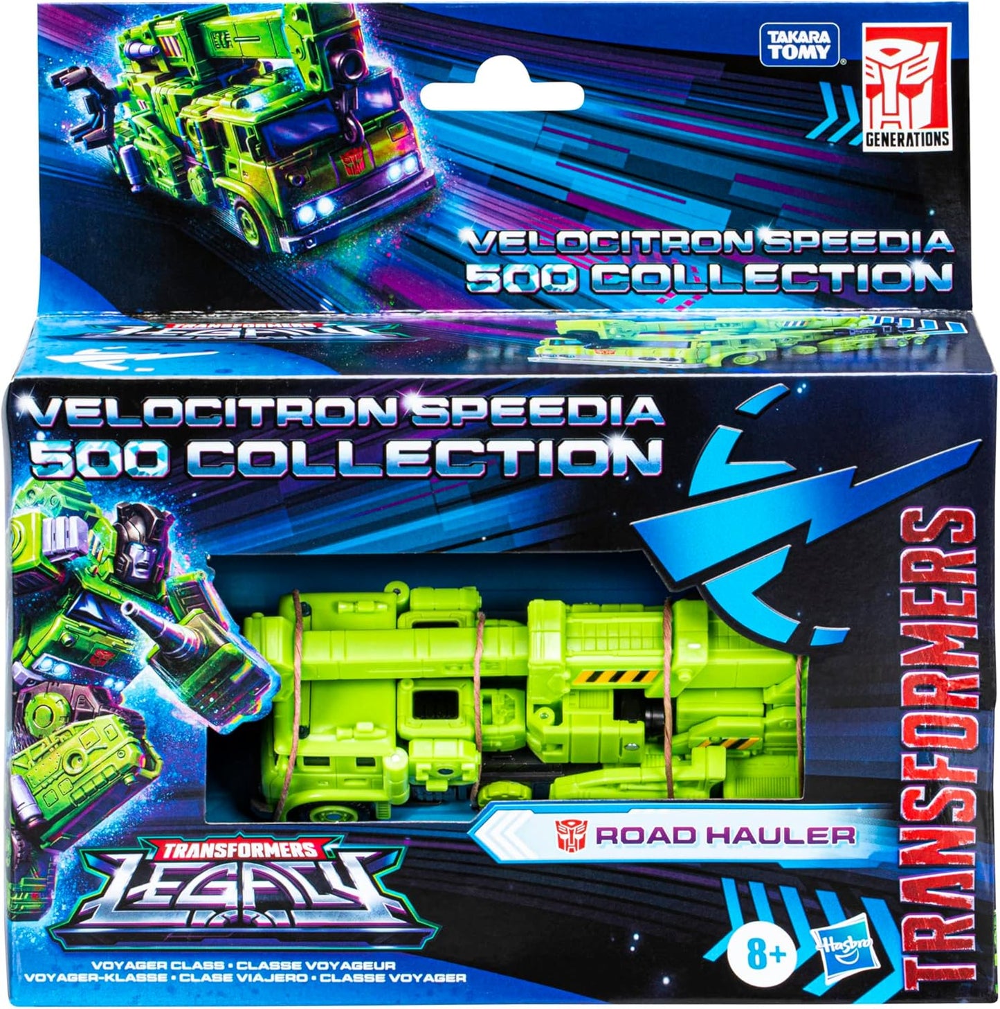 Transformers Generations Legacy Velocitron Speedia 500 Voyager Class Collection Road Hauler Figura de Acção de 5,5 polegadas