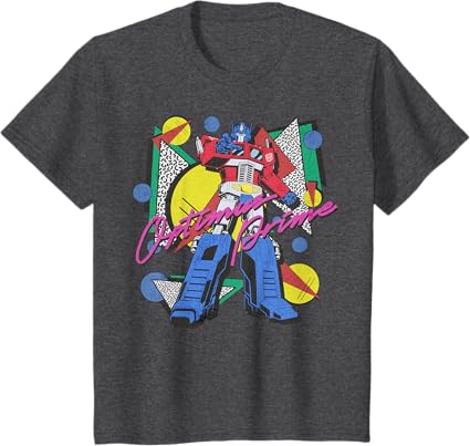 Transformers Retro Optimus Prime 80's Print T-Shirt
