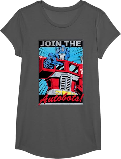 T-shirt com poster retro do Transformers Optimus Prime juntando-se aos Autobots