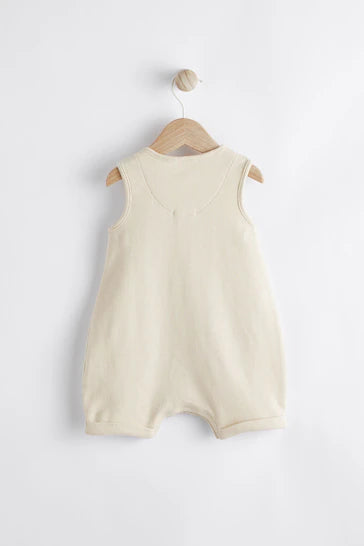 |BabyBoy| Macacão De Jersey Texturizado Para Bebê -  Creme (0 meses a 2 anos)