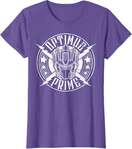 T-shirt Transformers Optimus Prime Vintage Rock Lightning Logo