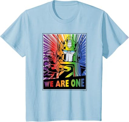 T-shirt Transformers Pride Rainbow Optimus Prime We Are One