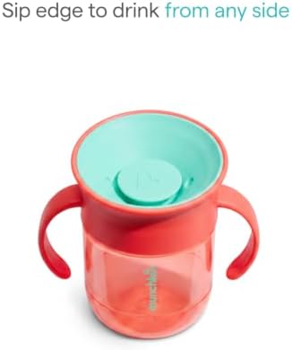 Munchkin Copo Miracle 360 para Bebês | Kit com 2 | 6m+ | 207 ml | Roxo/Coral