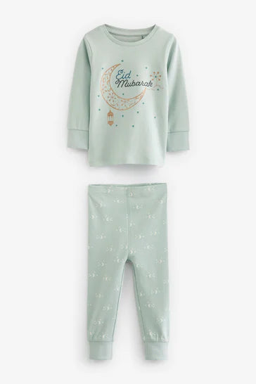 |BigGirl| Pacote de 1 pijama Green Snuggle Eid (9 meses a 12 anos)