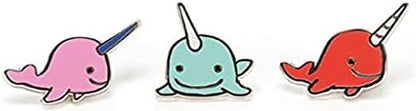 Jellycat Conjunto de 3 alfinetes de esmalte Narwhal 'Seas the Day'