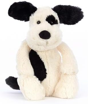 Jellycat Peluche Bashful Preto e Creme Filhote Médio - C: 9 cm x C: 12 cm x A: 31 cm