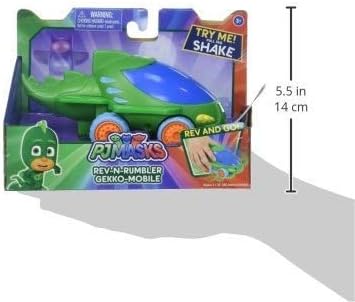 PJ Masks - Veículo de brinquedo movido a Rev-N-Rumbler Gekko-Mobile