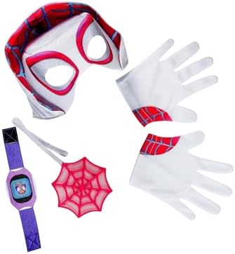 Conjunto de acessórios de fantasia infantil oficial da Rubies Marvel Spider-Spider e seus incríveis amigos, incluindo o Aranha Fantasma, para o Halloween.