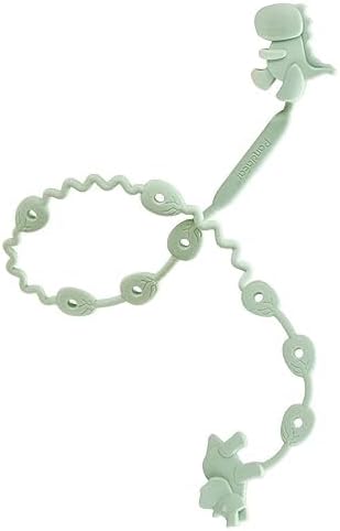 PandaEar Conjunto de 8 prendedores de chupeta de silicone, incluindo 4 tiras de silicone para brinquedos e 4 prendedores de chupeta de peça única para bebês meninos e meninas, ideais para a fase de dentição.