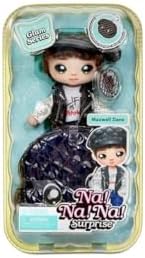 Na Na Na Surprise Boneca Fashion 2 em 1 e Bolsa Metálica da Série Glam - Colecionável - Boneco Menino Moreno com Chapéu de Orelhas de Cachorro e Bolsa de Cachorrinho - Maxwell Dane
