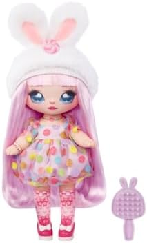 Na! Na! Na! Surpresa Doces Mais Doces - Coelhinha Bailey - Boneca Fashion Macia de 19 cm - Boneca Articulada com Visual de Coelhinha, Sapatos e Escova - Embalagem Misteriosa, Surpresa de Confete - para Crianças a partir de 5 Anos